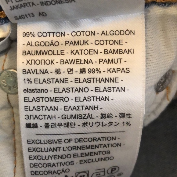 Levi’s 501 Cropped Straight Leg Denim Button Fly Distressed Sz 25 NWOT - Picture 9 of 9